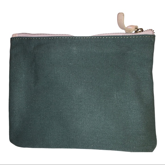 NWT Indigo Green Canvas & Leather Phone, Pencil & Accessories Case - Picture 2 of 5